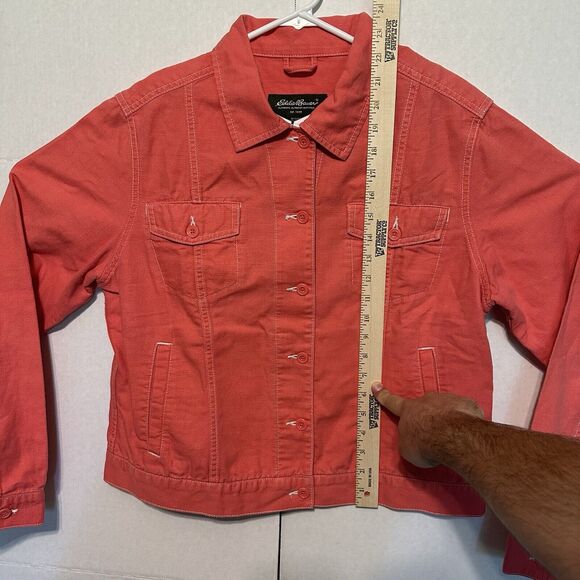 Eddie Bauer Denim‎ Jacket Size Large Women’s Pink - Picture 3 of 6